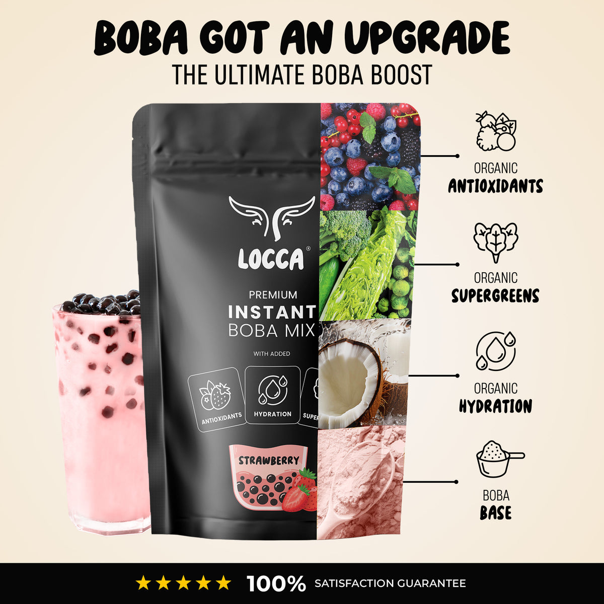 Premium Strawberry Milk Tea Powder - SuperBoba