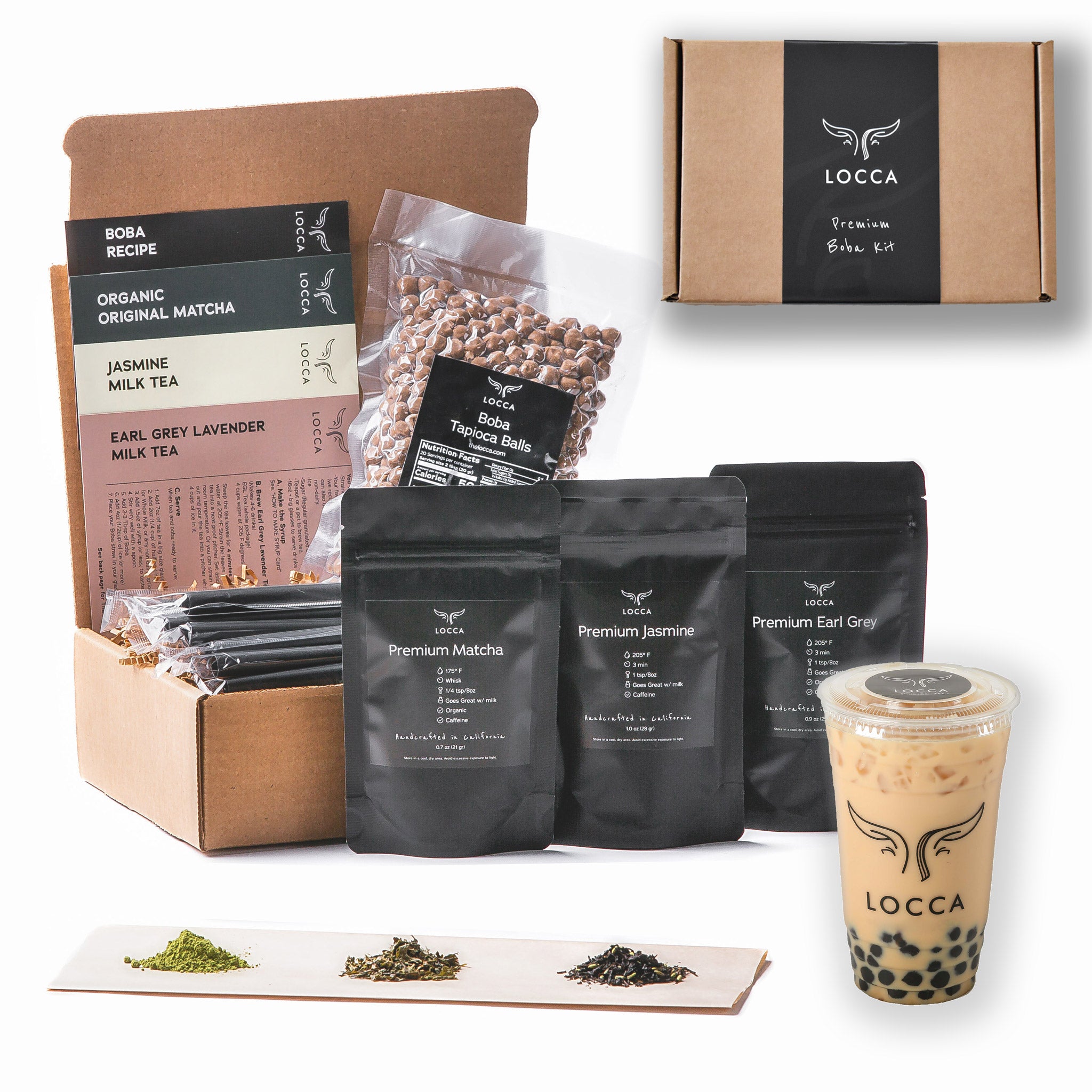 Locca Boba Tea Kit | Daily Joy | Premium Bubble Tea | Up to 24 Drinks | Unique Gift Set