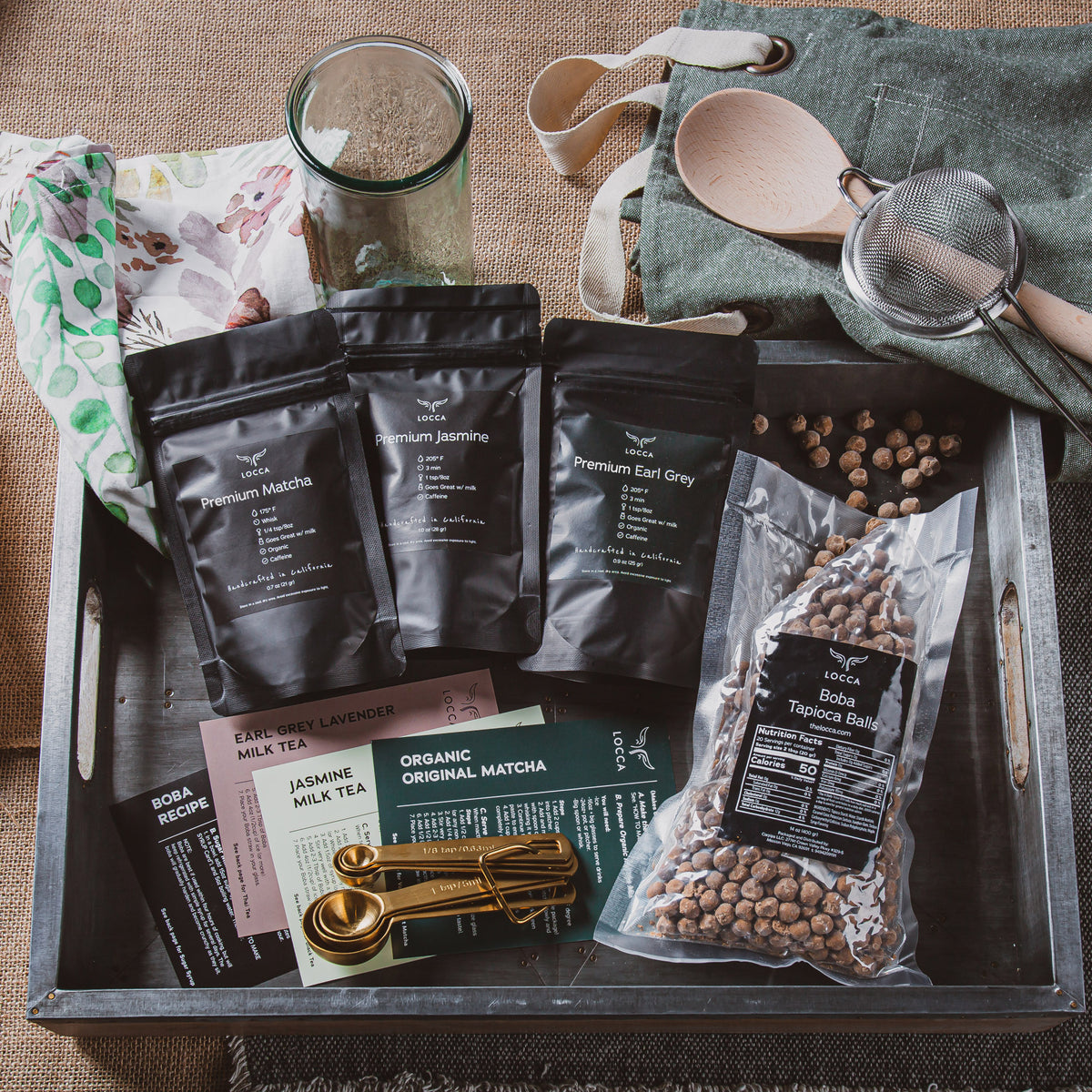 Locca Boba Tea Kit | Daily Joy | Premium Bubble Tea | Up to 24 Drinks | Unique Gift Set